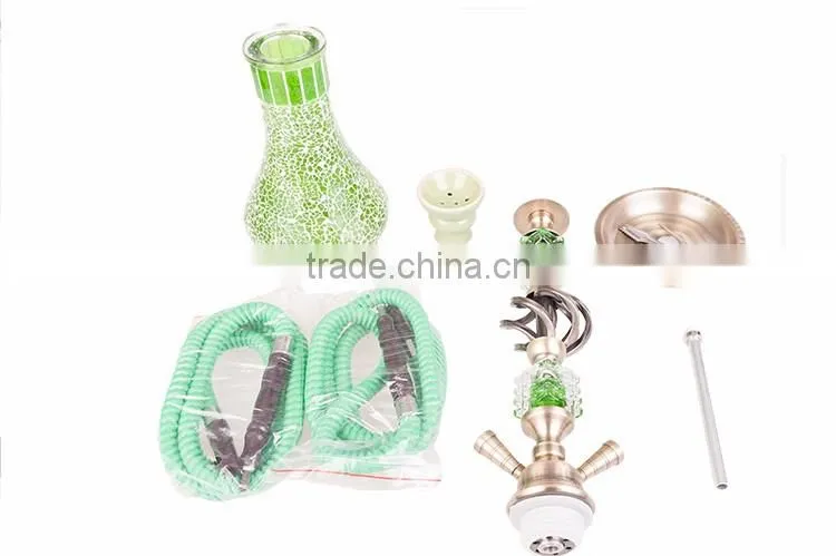 New design JYH04 green glass hookah shisha