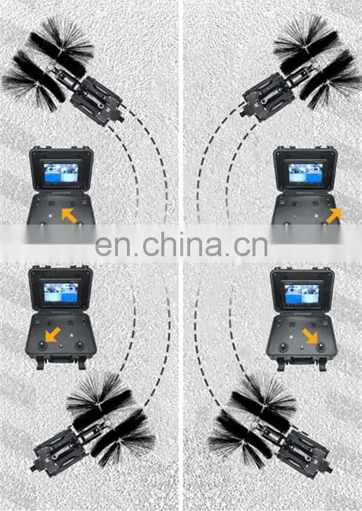 Telescopic Lifting Design Robot Duct Cleaning Equipment For 1m Height Duct