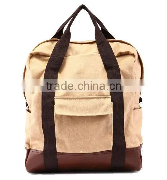 korean style fashion canvas backpack for mens