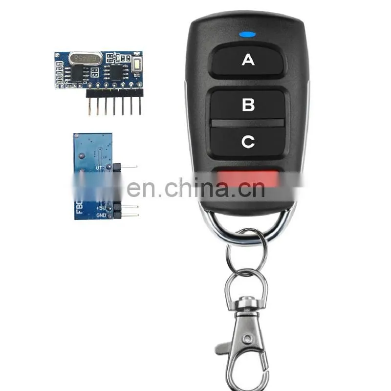 8-button remote control with wireless receiver module