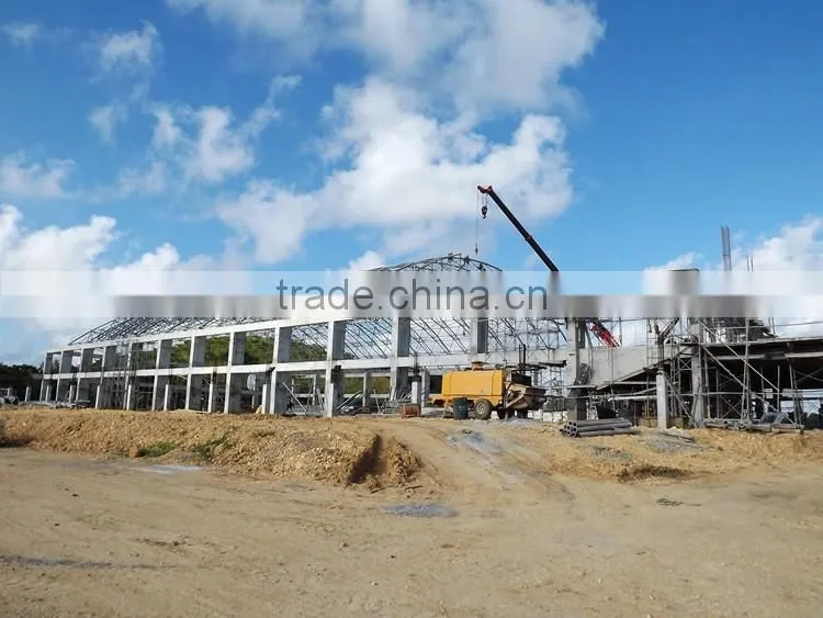 Long span steel metal structure swimming pool roof