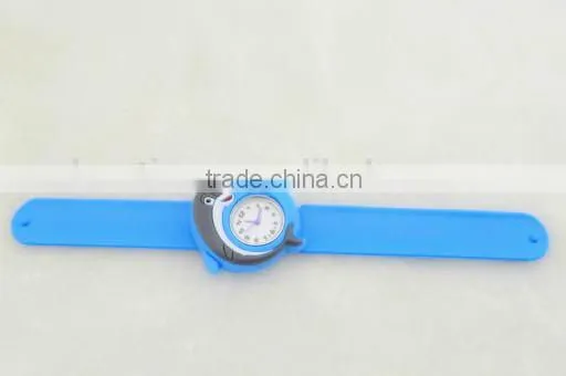 cute slap watch for children dolphin design silicone slap watch
