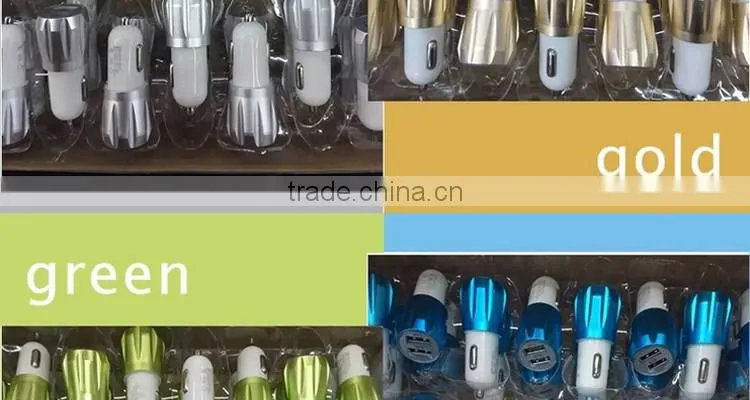 Promotional Wireless 5V 2.1A Mobile Aluminium Dual USB Car Charger for iPhone 6 | for Samsung Portable 12v Car Battery Charger