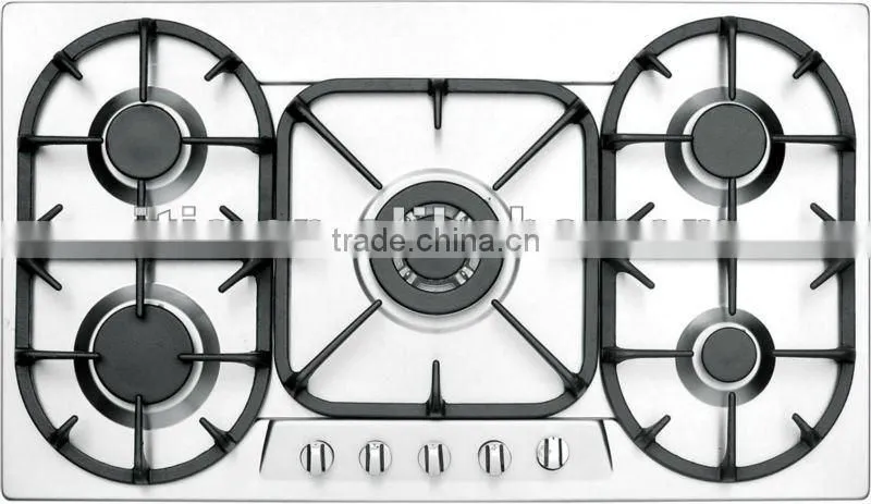 5 burners built-in gas stove