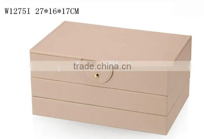 W1275I-4 Wholesale Alibaba Slope Style Cosmetic Storage Box Stackable Wooden Jewelry Display