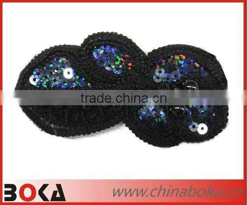 Fashion beaded sequins bowknot applique patch