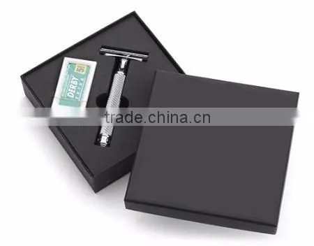 Traditional Double Edge safety razor WITH beautifully packaged in a black gift box