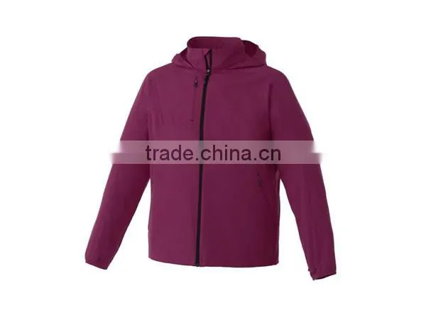 spring women outdoor softshell hooded jacket for juniors