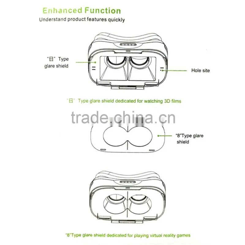 Vr box 3d glasses with game remote, Gaoxin private xnxx 3d video porn glasses virtual reality, 3d vr glasses virtual reality