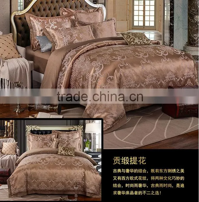 Wedding suite optimal silk satin jacquard Bedding Set