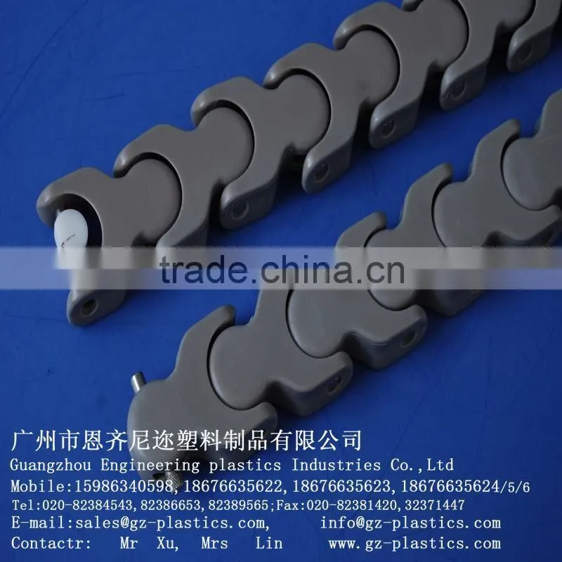 Food grade Plastic polyamide Nylon HDPE Polyethylene delrin POM sushi conveyor chain factory