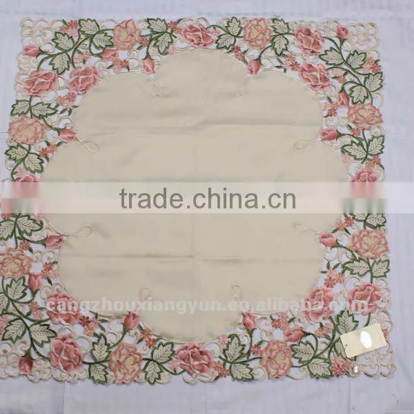 tablecloth with embroidery and cutwork