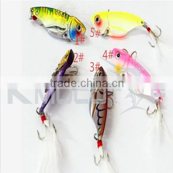 Chentilly CH14LP24 Metal VIB fishing lure 5.5cm 11g metal bait feather hook metal blade VIB fishing lure
