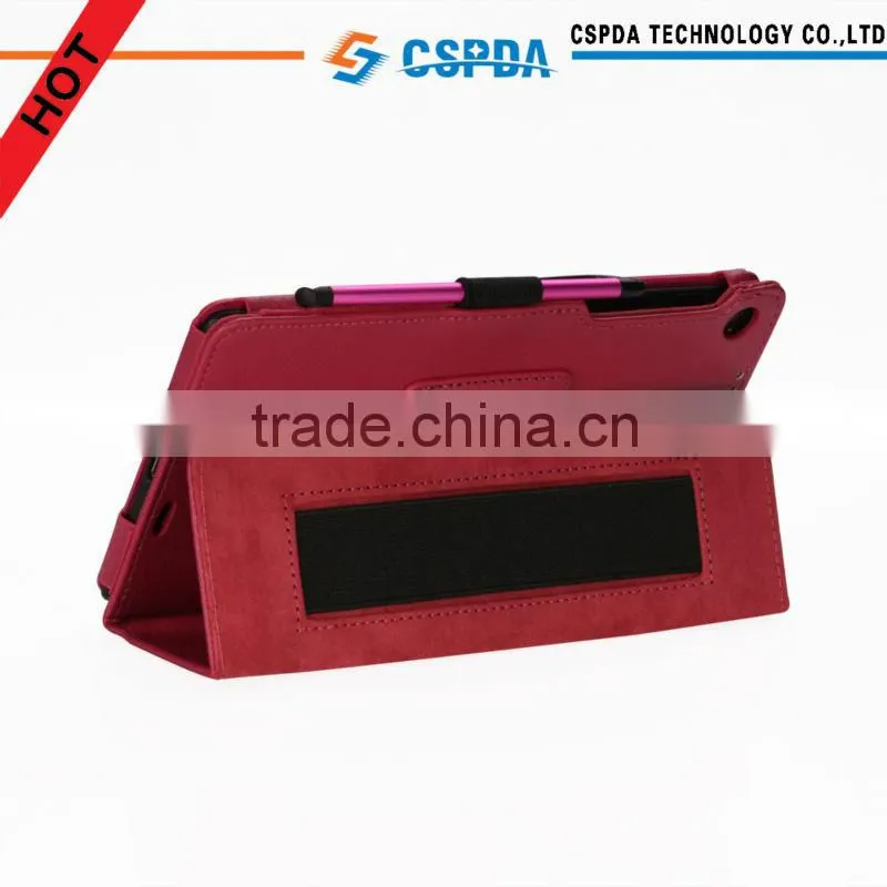 2013 new arrival folio back stand leather case cover for Google Nexus 7 2
