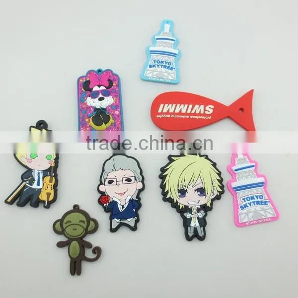 Silicone bag tag,cartoon bag tag,gummy bag tag