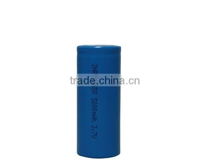 Li-ion 26650 5000mAh Rechargeable Lithium battery 3.7v
