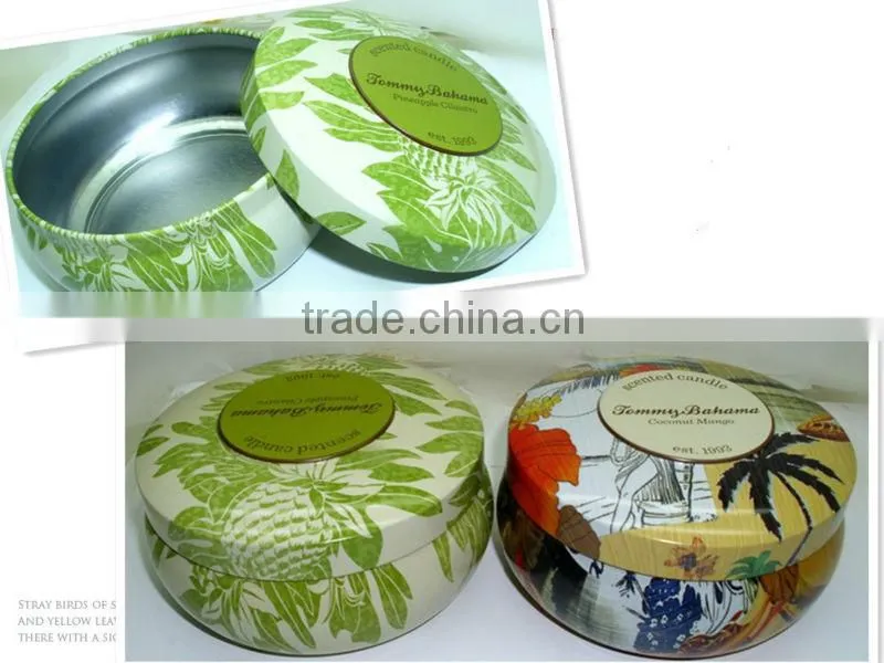 Round tin box for tea or coffee ,made of food grade tinplate with CMYK Printing