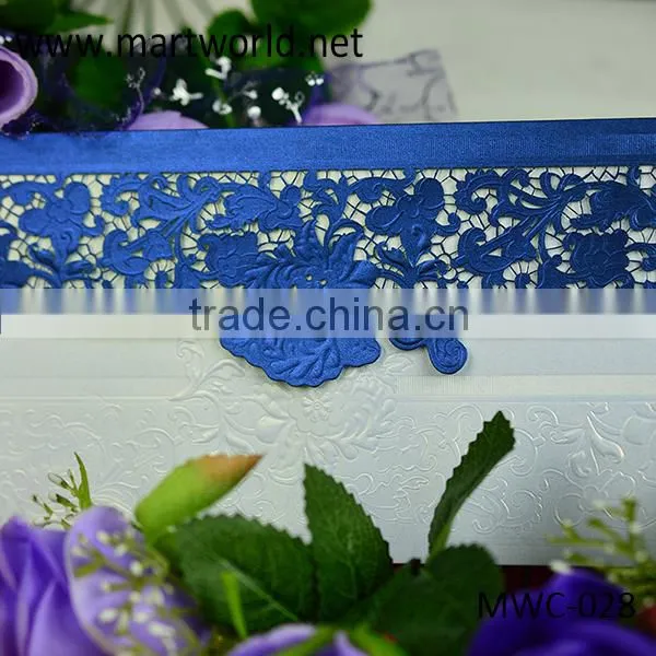 latest chinese classic paper-cut unique wedding invitation greeting card for sale(MWC-028)