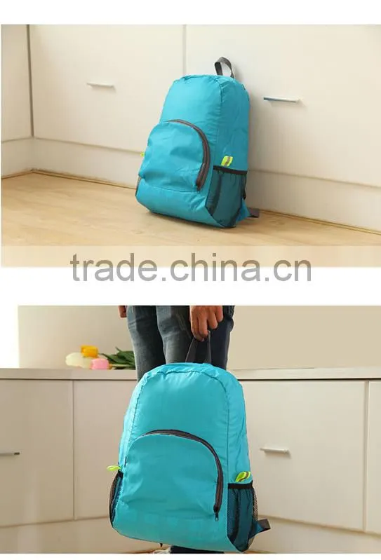 Slim foldable backpack bag for travel
