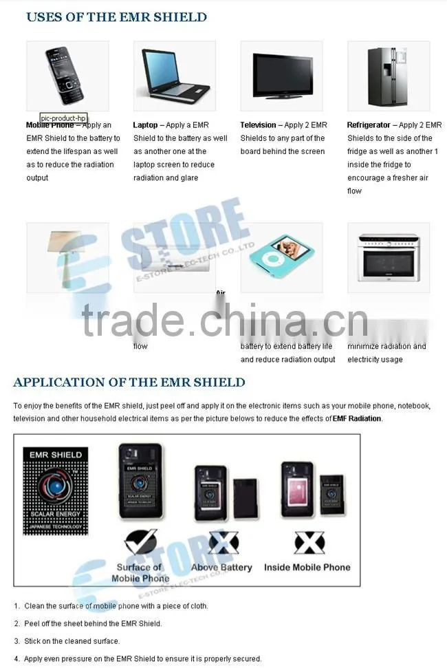 Anti Radiation Quantum Shield Bio Energy Negative Ion Sticker