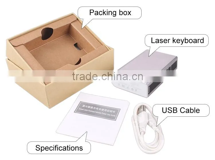Bestselling Cheap Bluetooth Infrared Laser Virtual Keyboard With 5200mAh Power Bank