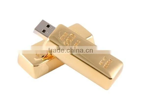 Gold push-and-pull usb usb drive flash