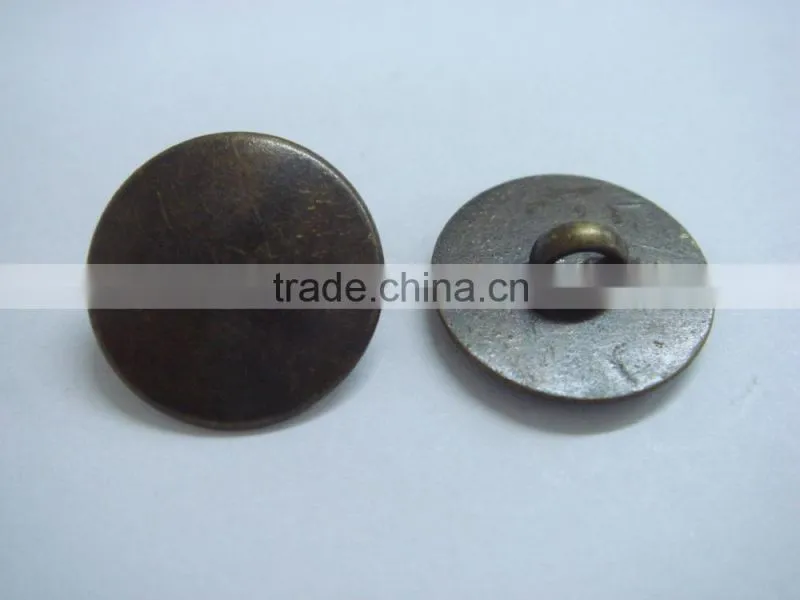 15mm chinese alloy one hole full round shank button