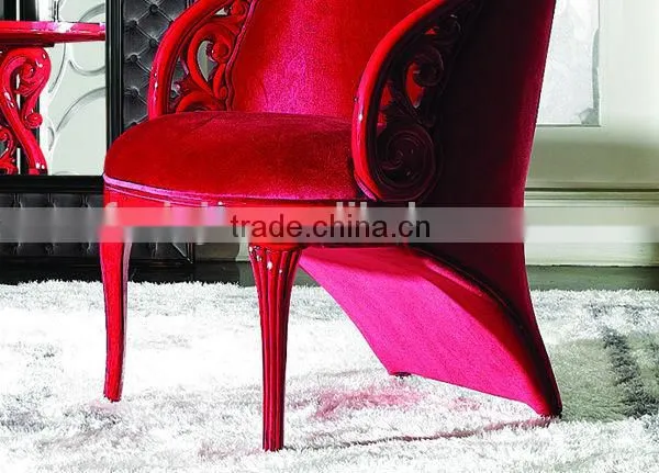 cherry wood chair / red color luxury leisure chair YL-A9025-5