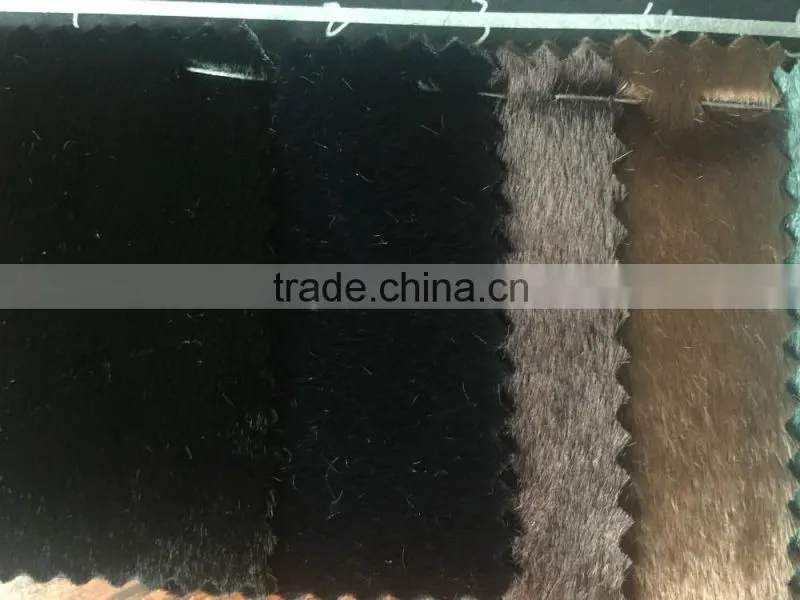 flock fabric imitation the horse fur use for shoes