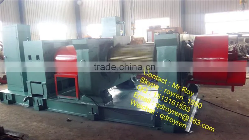 ALIBABA GOLDEN SUPPLIER Waste Tire Recycling Rubber Cracker Machine ce certification double-roller tire rubber crusher