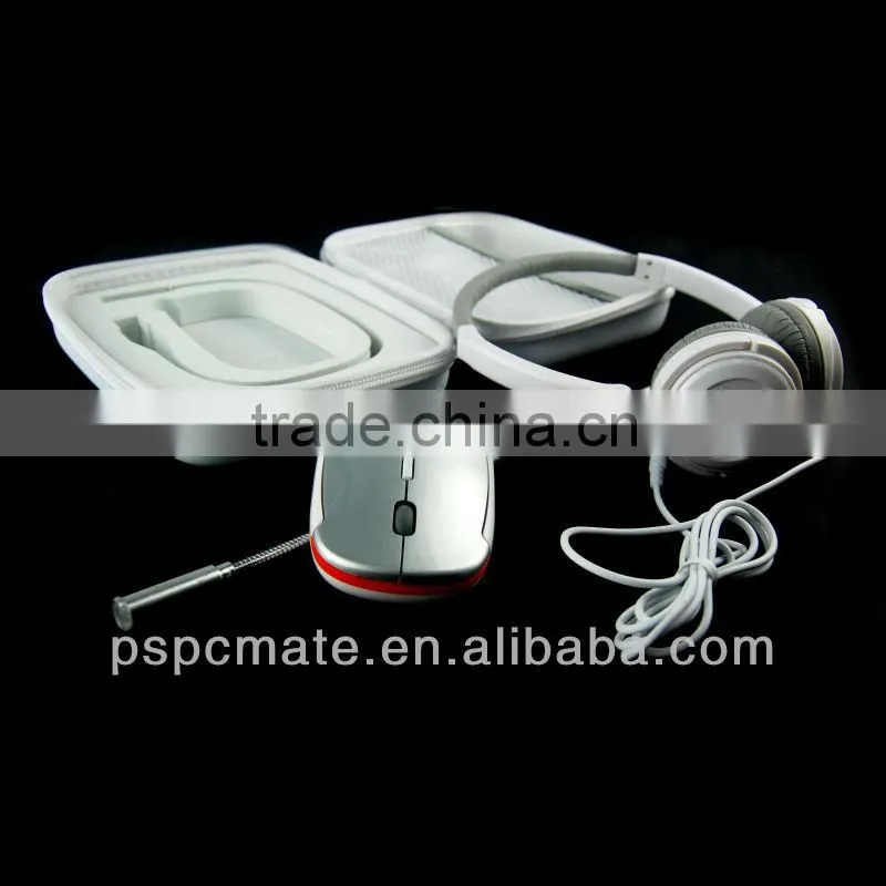 PS-C096 White portable travel too kits set with white wireless mouse