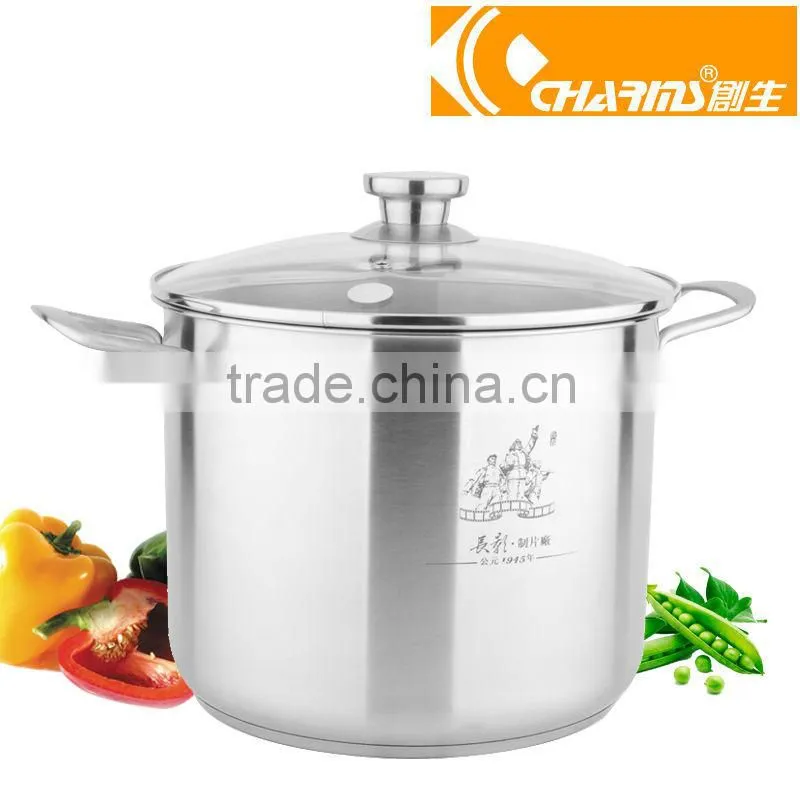 Stainless steel cooking pan with compound bottom&Stainless steel cookware&Stainless Steel Soup Pot with Cover/Induction pot