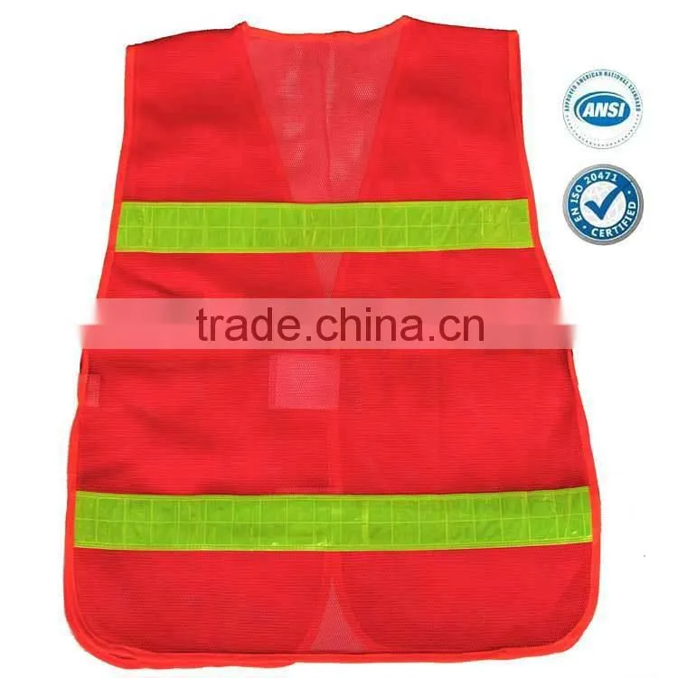 Orange Mesh safety vest with PVC reflective tape