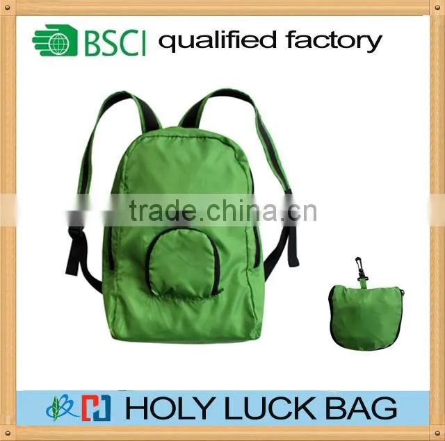 New fashion foldable backpack customized double shoulder bags HL-PB169