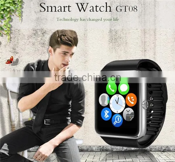 2016 Newest Bluetooth Smartwatch GT08 Smart Watch for iPhone and Android Smartphones