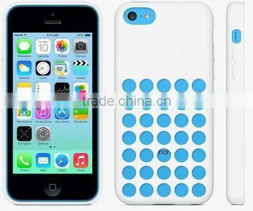 RETRO DOTS HOLE SILICONE MOBILE PHONE CASE FOR IPHONE 5C
