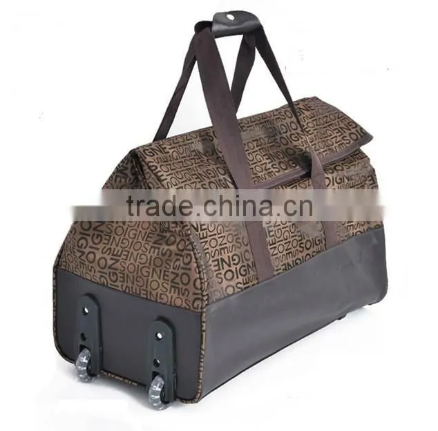 Big travel bag on wheels,fashion casual travelling bag