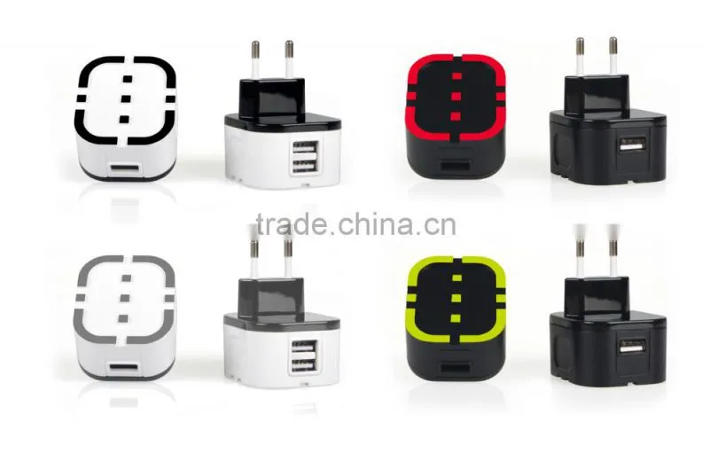 CE ROHS certified universal wall charger with EU plug 2.1A