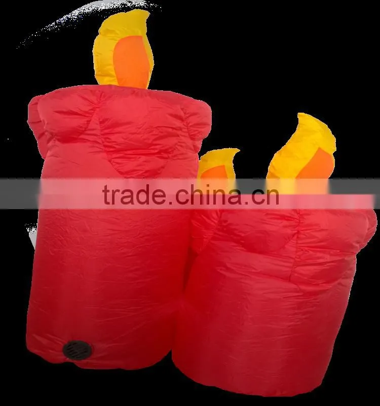DJ-XT-03 inflatable three candle lighted christmas outdoor decoration