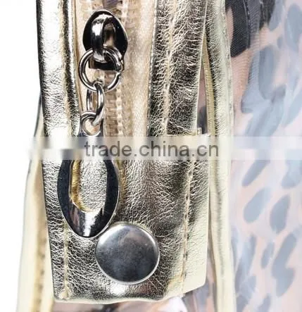 Factory price clear plastic zipper cosmetic bags