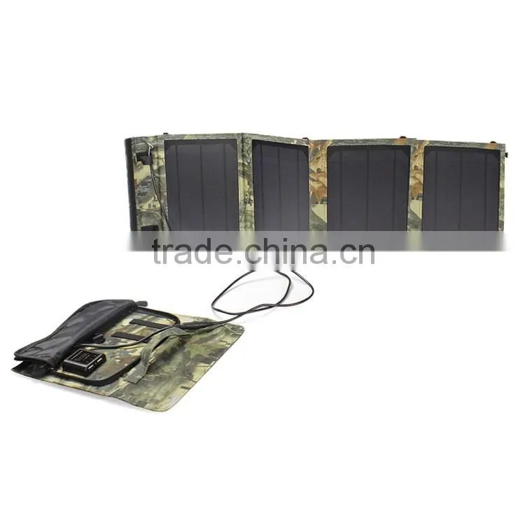 New product 2016 move power solar charger/14w folding soalr panel /flexible solar charger bag