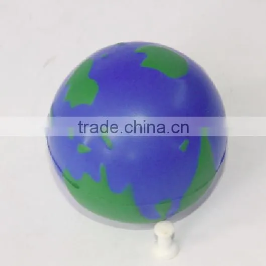 6.5cm earth shaped stress ball globe foam ball