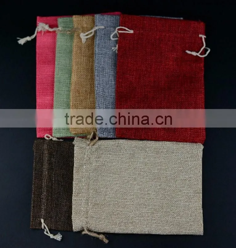 New design natural jute pouch with cotton rope china supplier