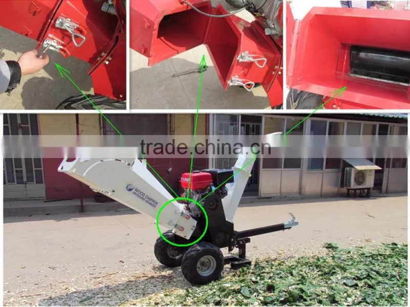 Petrol wood chipper shredder