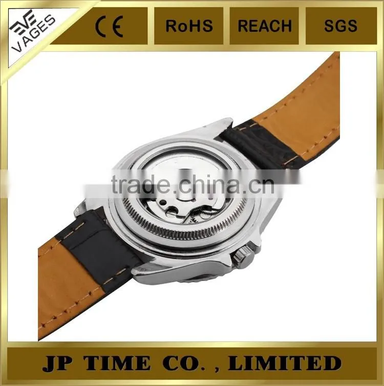 automatic mechanical movement rotating bezel featurely watch steel wrist watch
