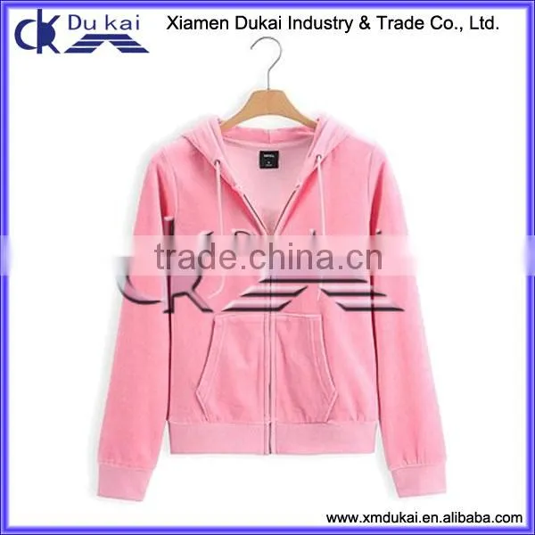 Ladies yoga velvour jacket, women yoga jacket, lady velvour zipper-up jacket