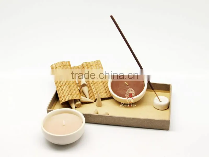Special design scented candle set with ceramic bowl