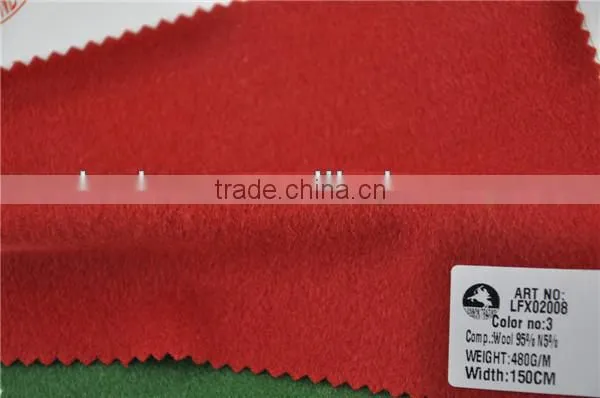 Hot sell high quality wool nylon blend woolen green fleece fabric for coats
