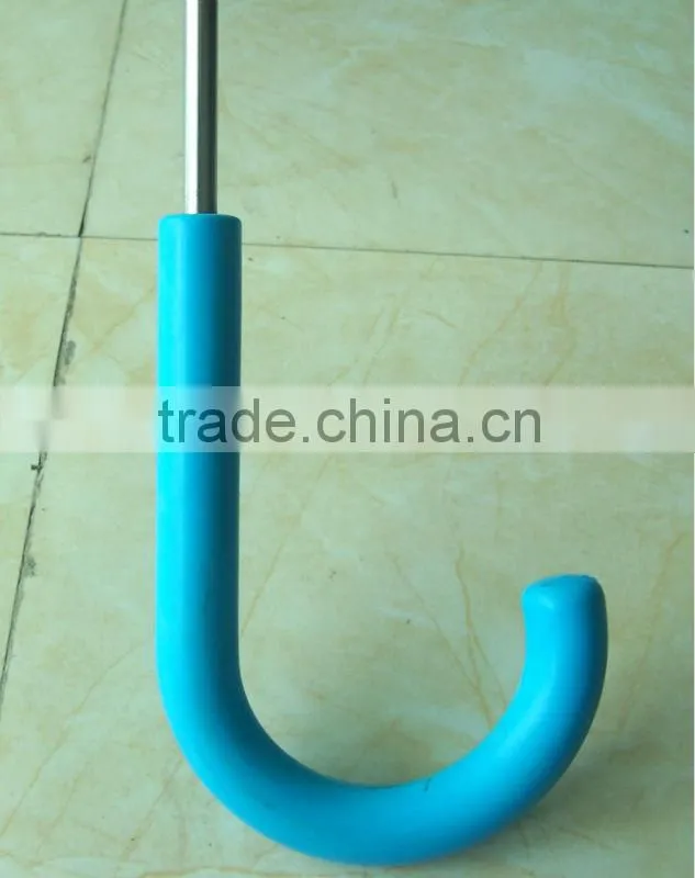 cheapest plastic cane handle zincplated iron pole super light POE umbrella plant