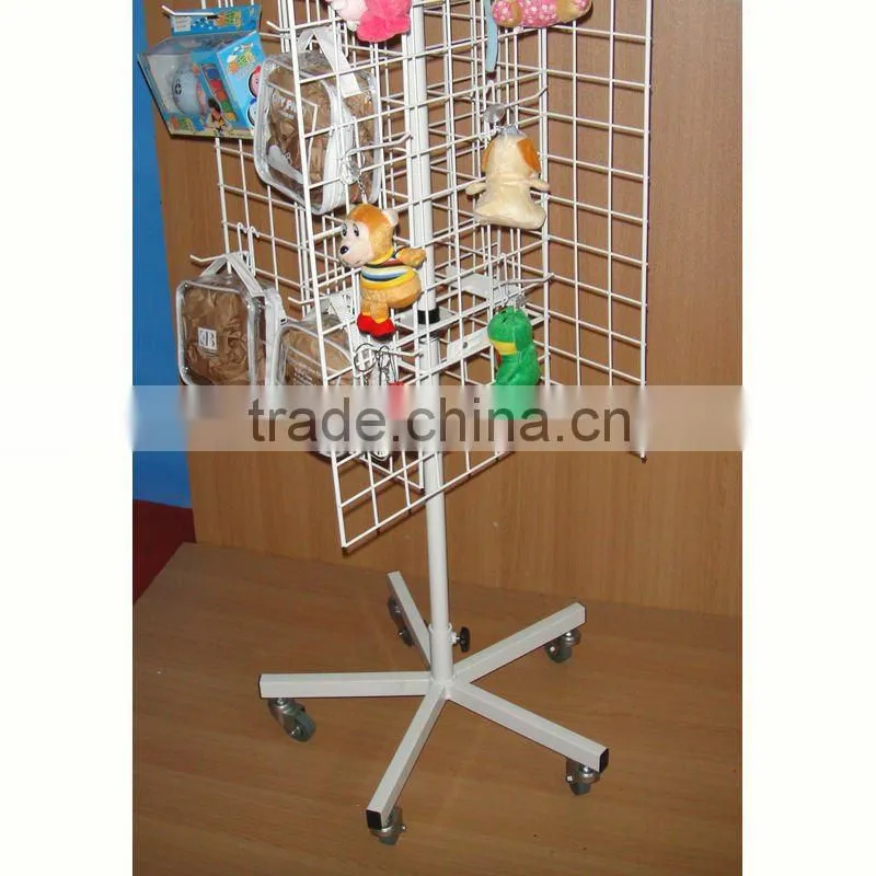 wire mesh floor spinning display fixture with quality gurantee